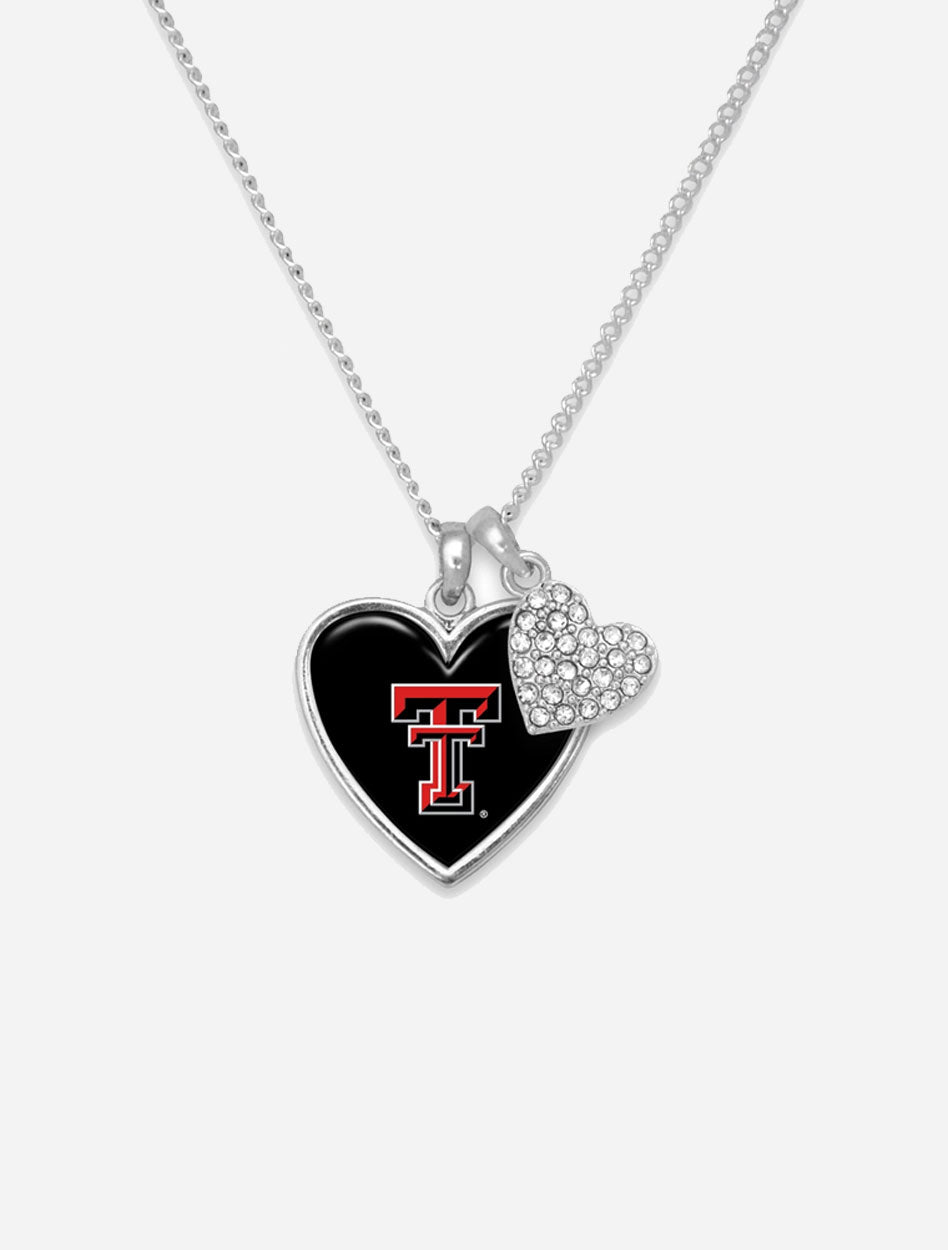 Texas Tech Double T Double Heart Amara Necklace – Red Raider
