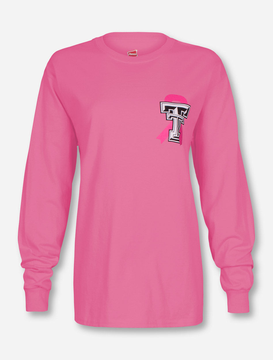 Texas Tech Rosie Wreck 'Em Pink Long Sleeve - Breast Cancer Awareness