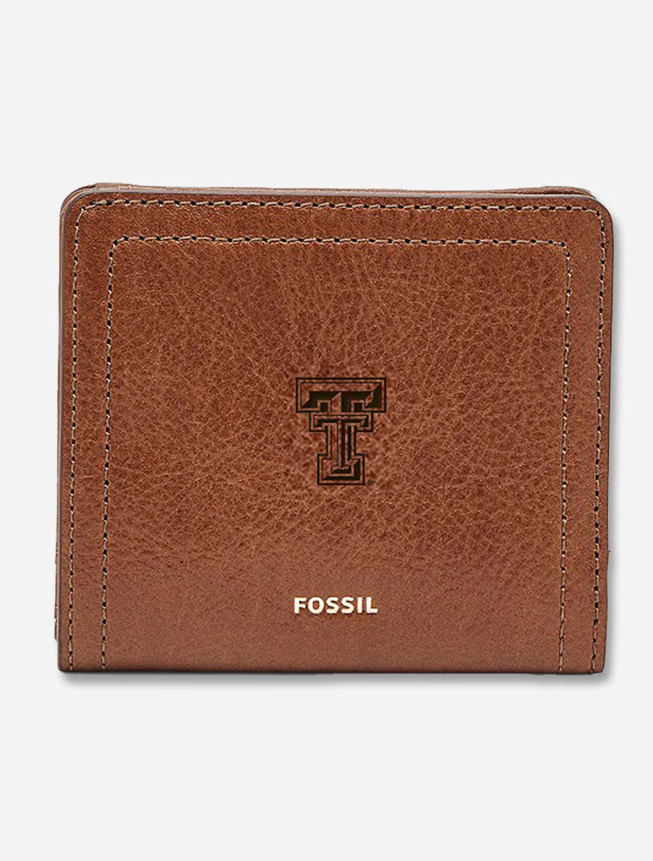 Brown Fossil Logan Card Case Fossil Logan Zip SL6356989 Womens