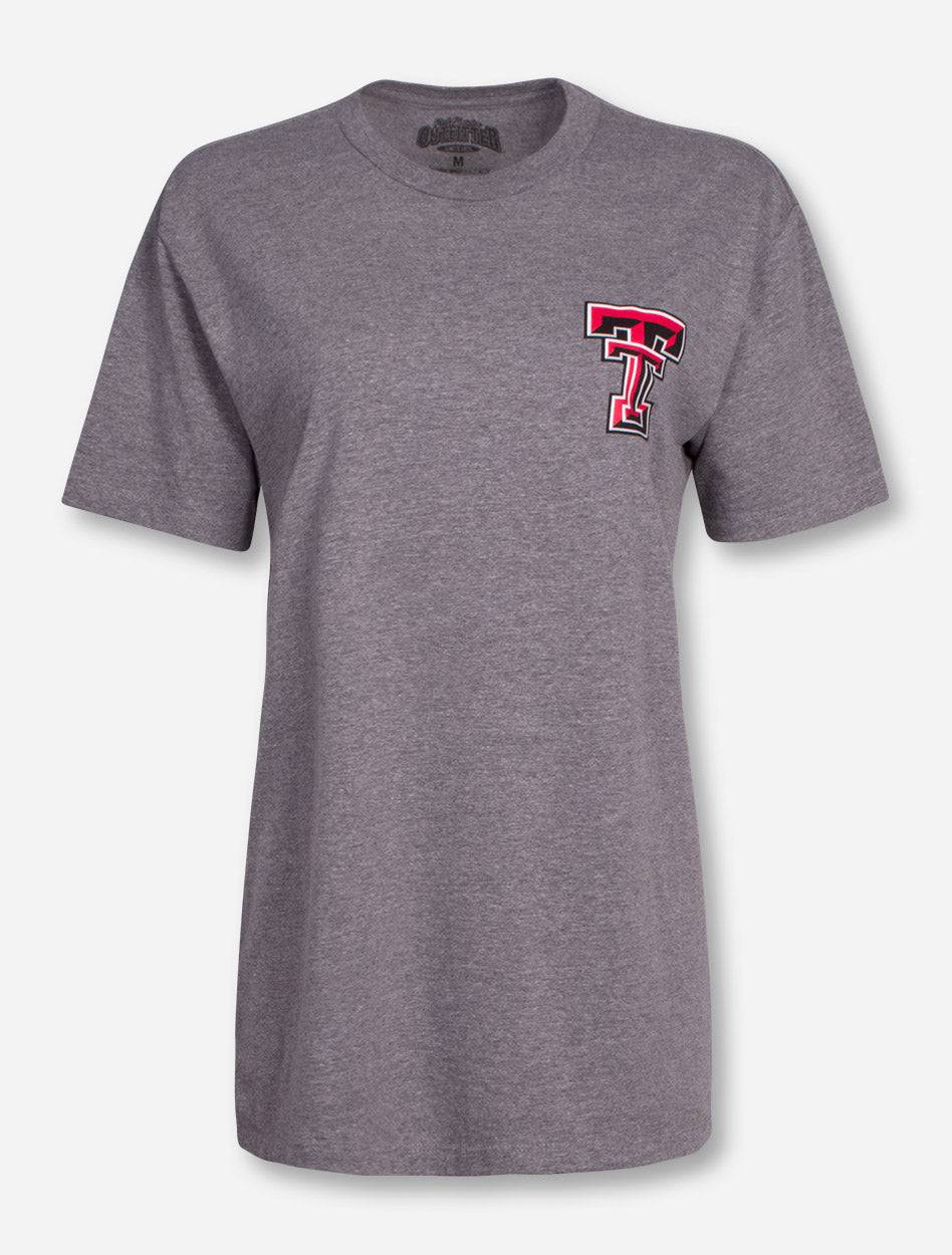 Texas Tech Raider Red Ra Ra on Heather Grey T-Shirt