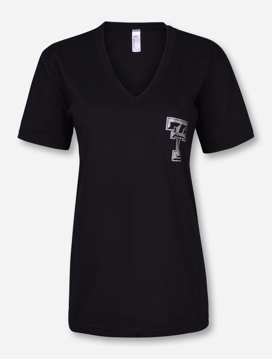 Texas Tech Black Diamond Mascot on Black T-Shirt