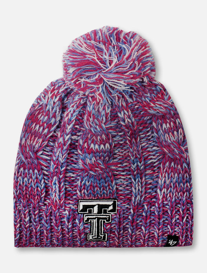 47 Brand Texas Tech Red Raiders Black and White Double T "Honey" YOUTH Beanie