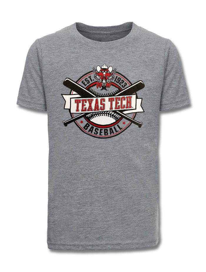 Texas Tech Red Raiders Baseball "Right Off the Bat" YOUTH T-Shirt