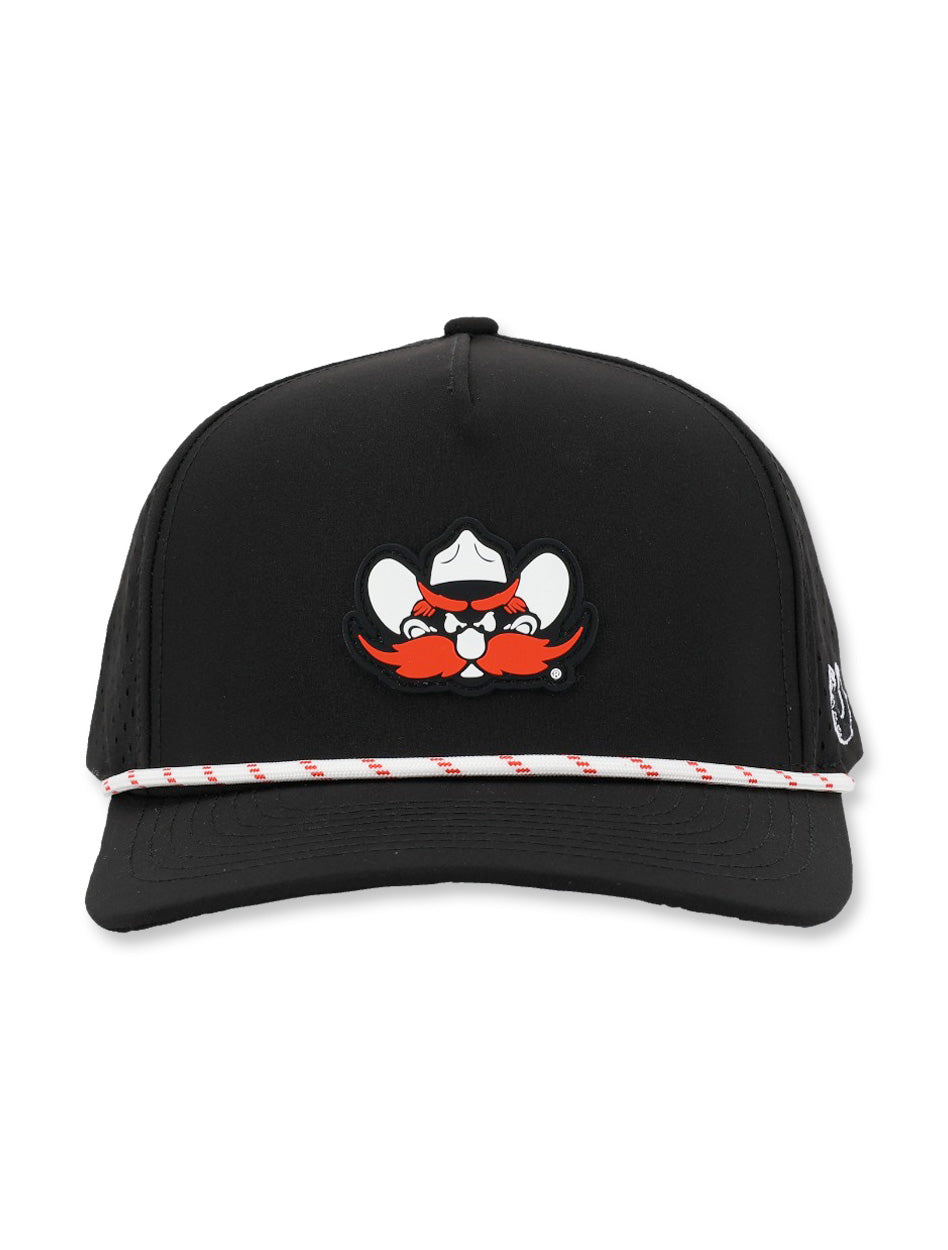 Texas Tech Dark Horse "Raider Red" PVC Black Sport Snapback Cap