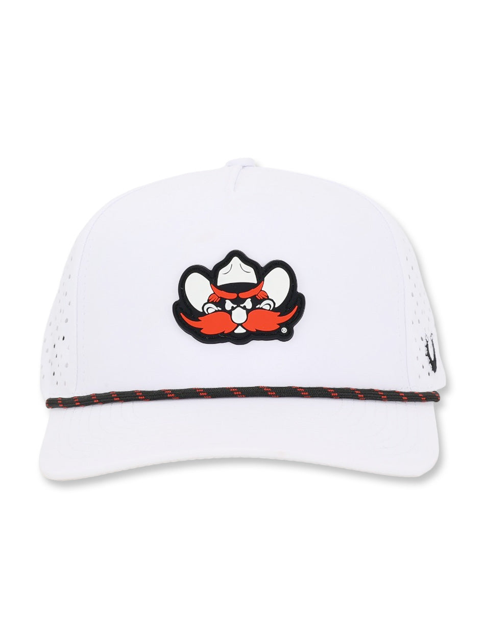 Texas Tech Dark Horse "Raider Red" PVC White Sport Snapback Cap