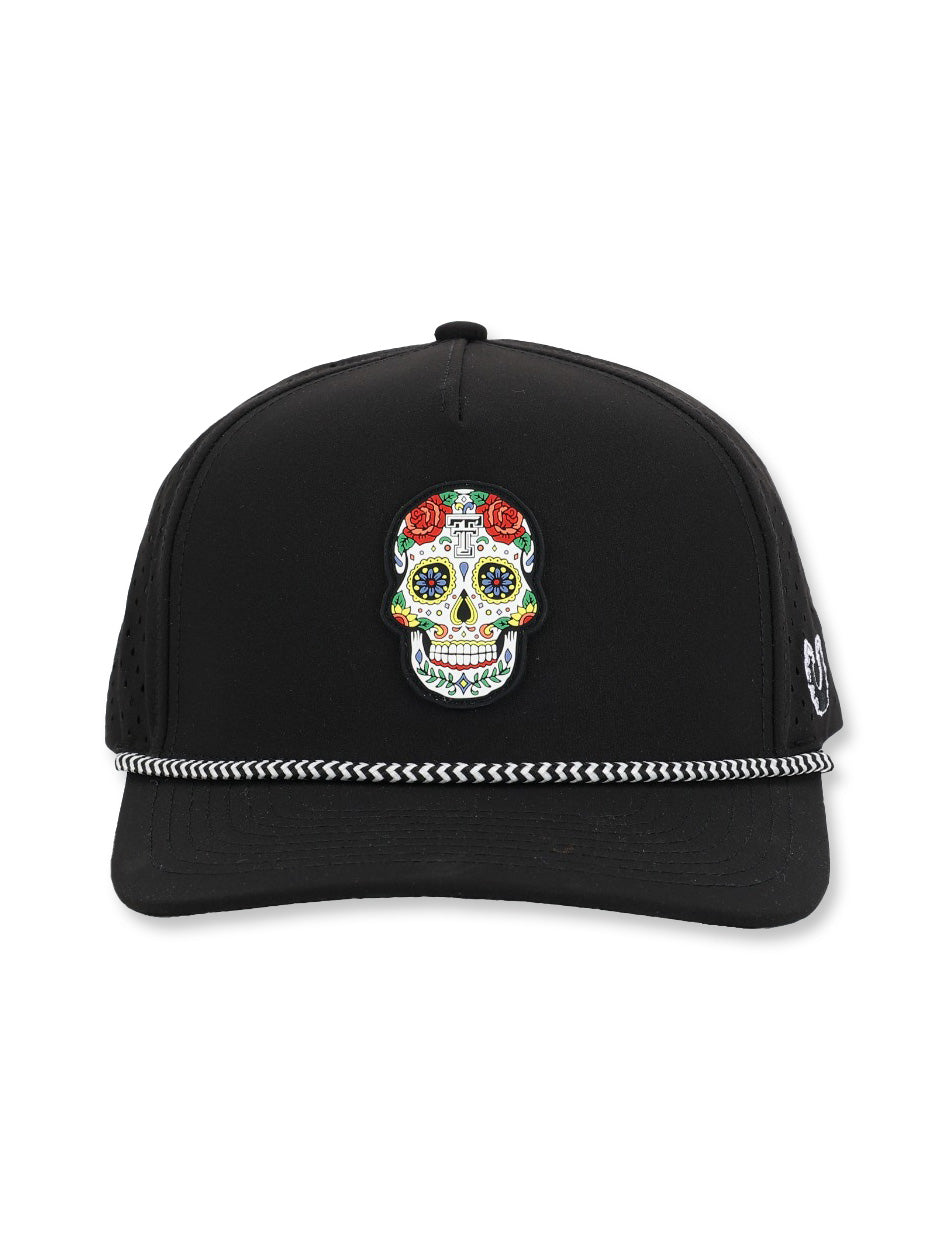 Texas Tech Dark Horse "Sugar Skull" PVC Black Sport Snapback Cap