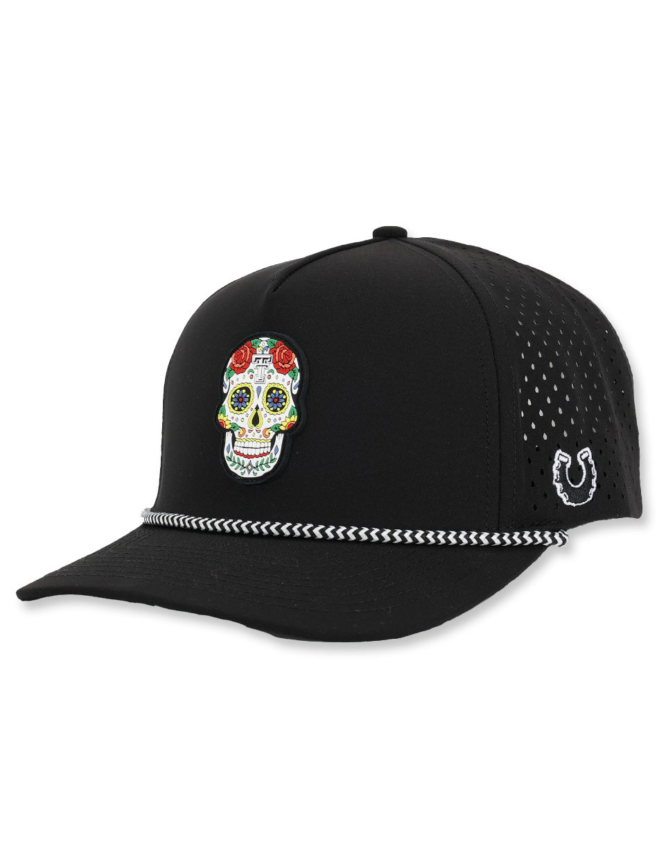 Texas Tech Dark Horse "Sugar Skull" PVC Black Sport Snapback Cap