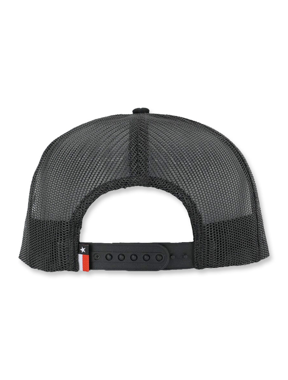 Texas Tech Dark Horse "Largemouth" Leather Patch Black Snapback Cap