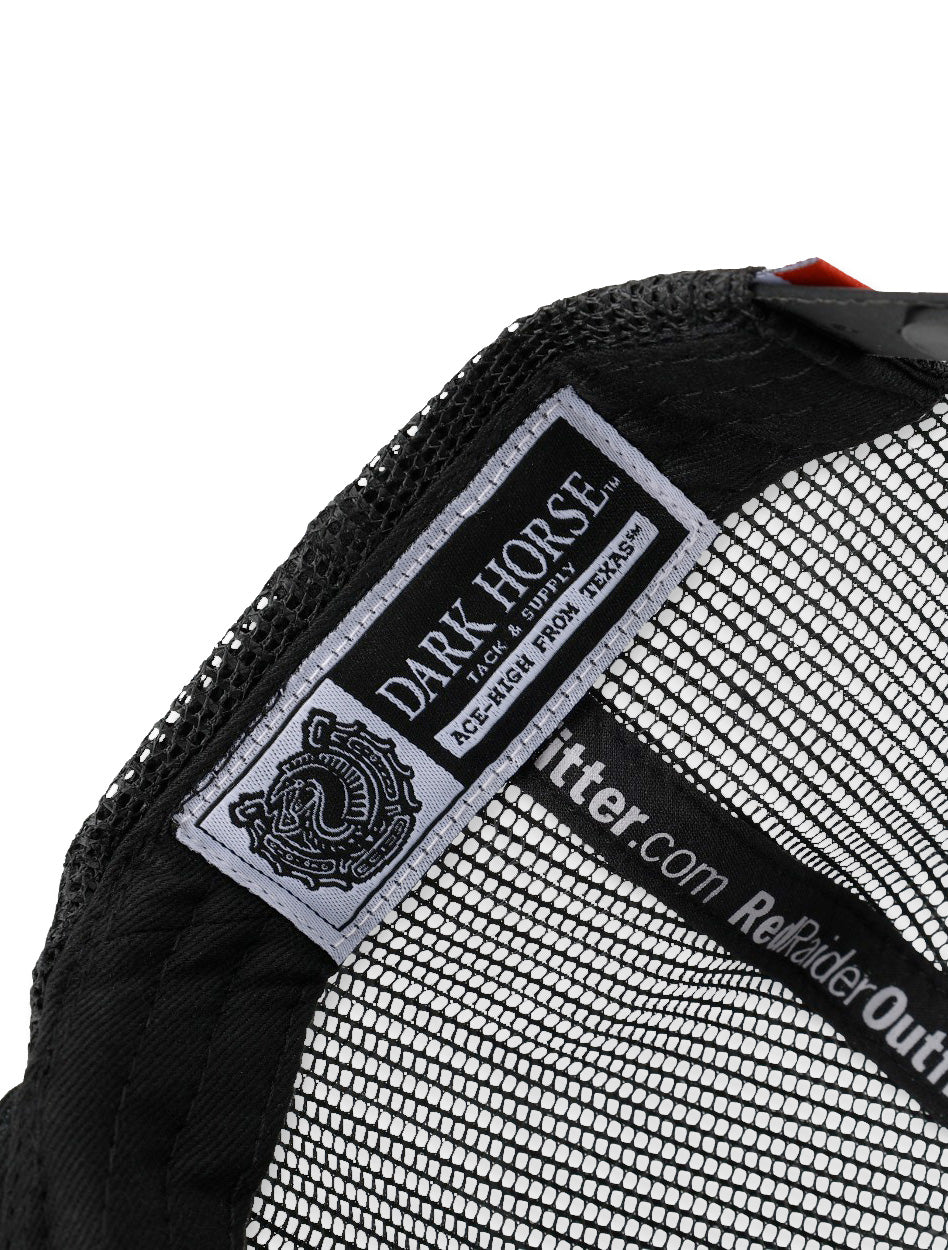 Texas Tech Dark Horse "Largemouth" Leather Patch Black Snapback Cap