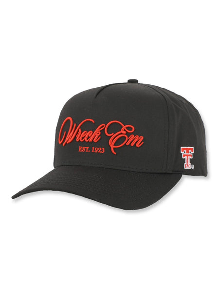 Texas Tech Dark Horse "Wreck'Em Script" Black Snapback Cap