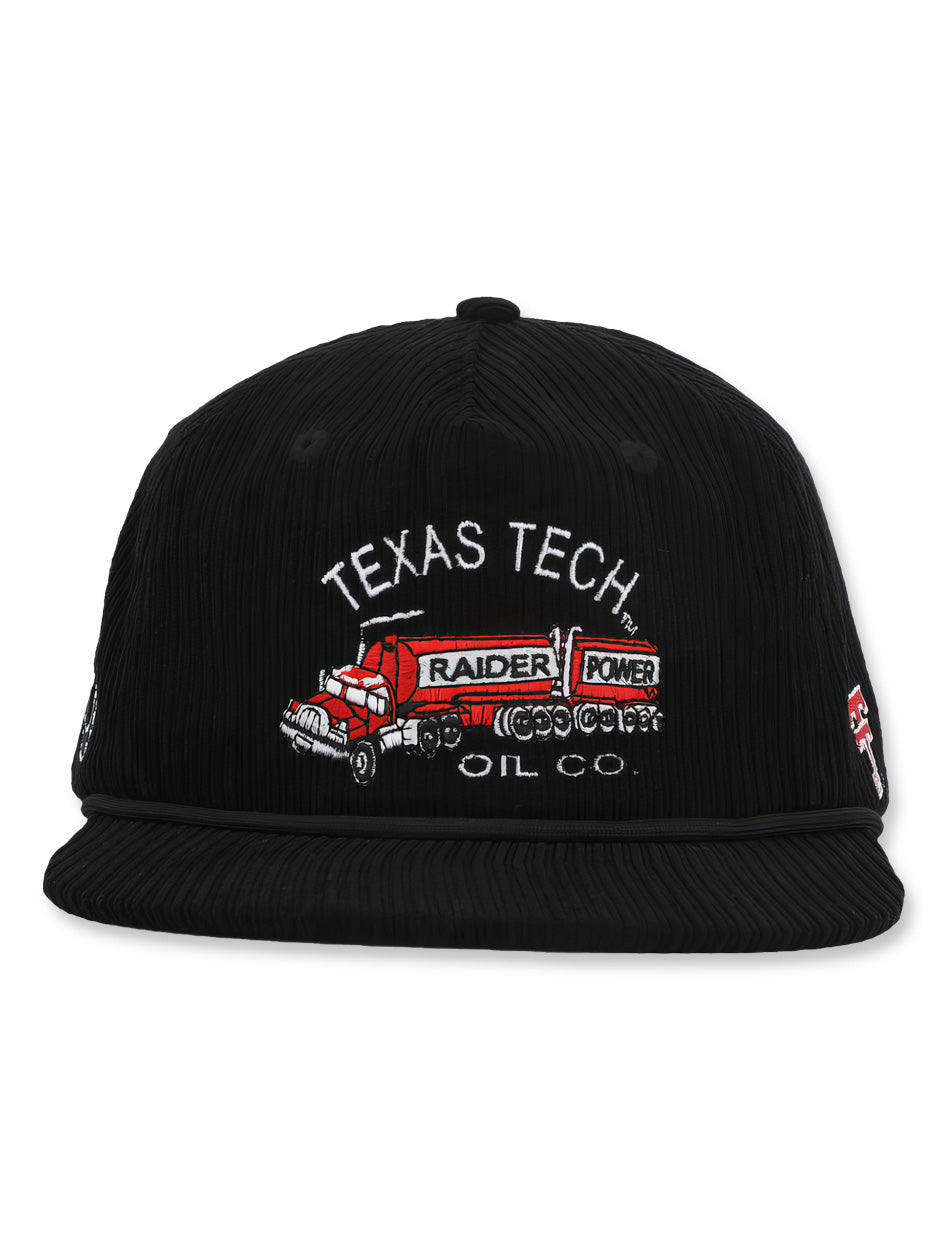 Texas Tech Dark Horse "Oil Co." Black Corduroy Snapback Cap