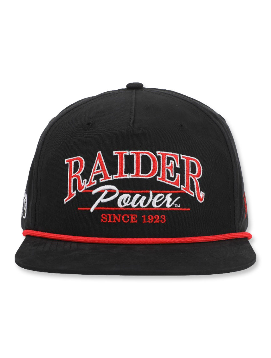 Texas Tech Dark Horse "Raider Power" Script Black Snapback Cap