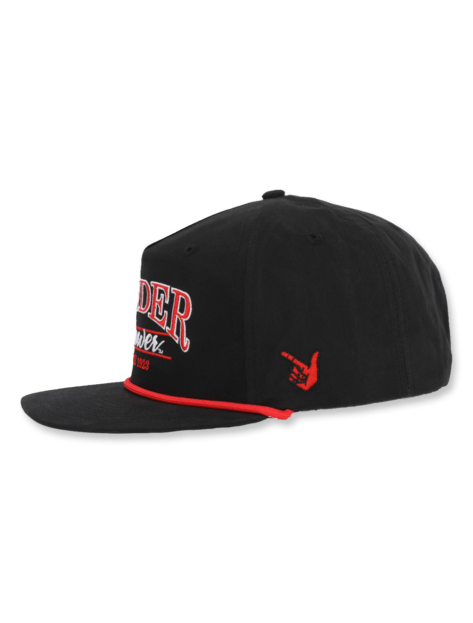 Texas Tech Dark Horse "Raider Power" Script Black Snapback Cap