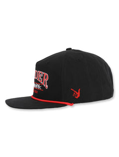 Texas Tech Dark Horse "Raider Power" Script Black Snapback Cap