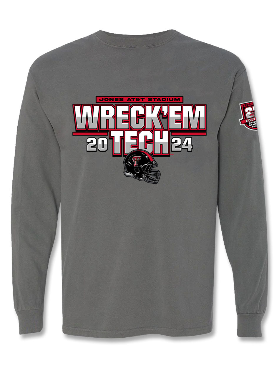 Texas Tech 2024 Official Wreck 'Em Tech Game Day LIMITED EDITION Comfort Colors Long Sleeve T-Shirt