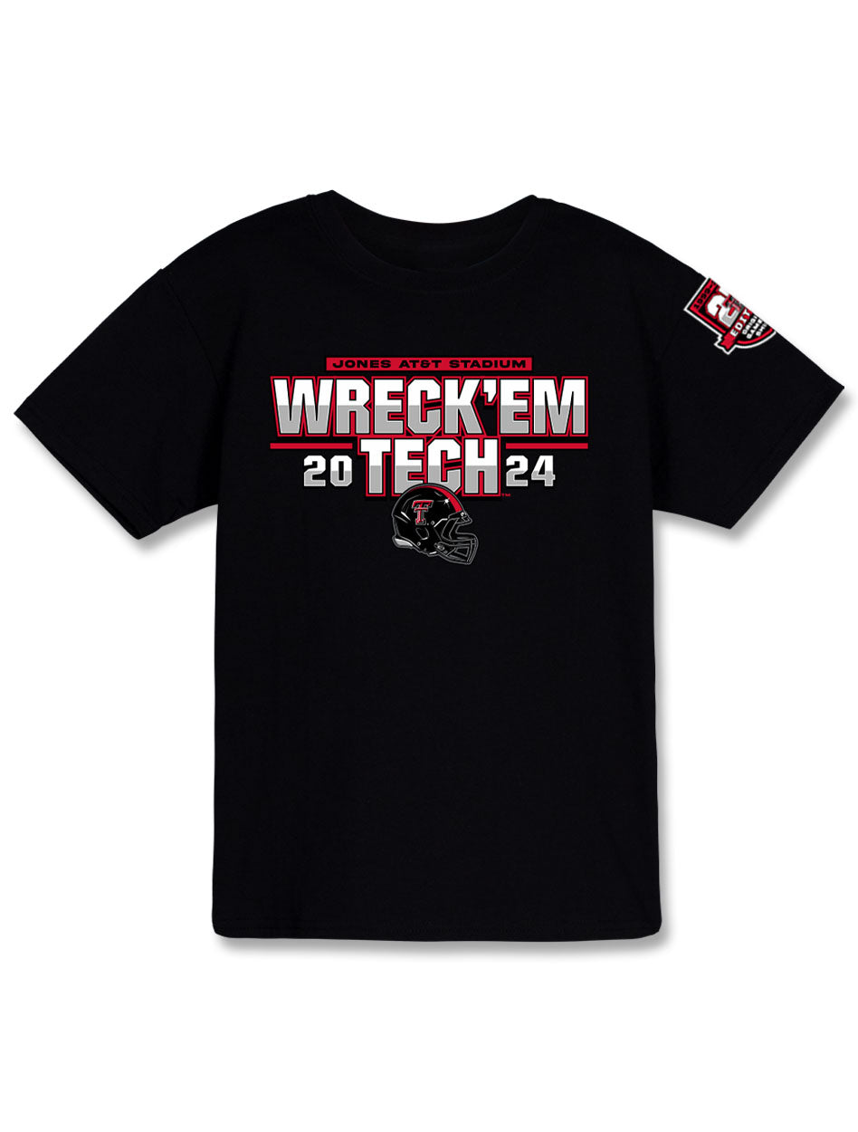 Texas Tech 2024 Official Wreck 'Em Tech Game Day Black YOUTH T-Shirt