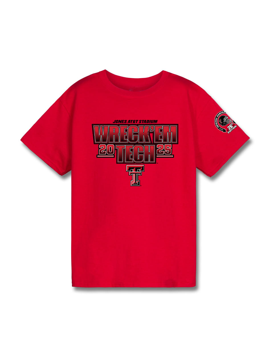 Texas Tech 2025 Official Wreck 'Em Tech Game Day YOUTH RED T-Shirt