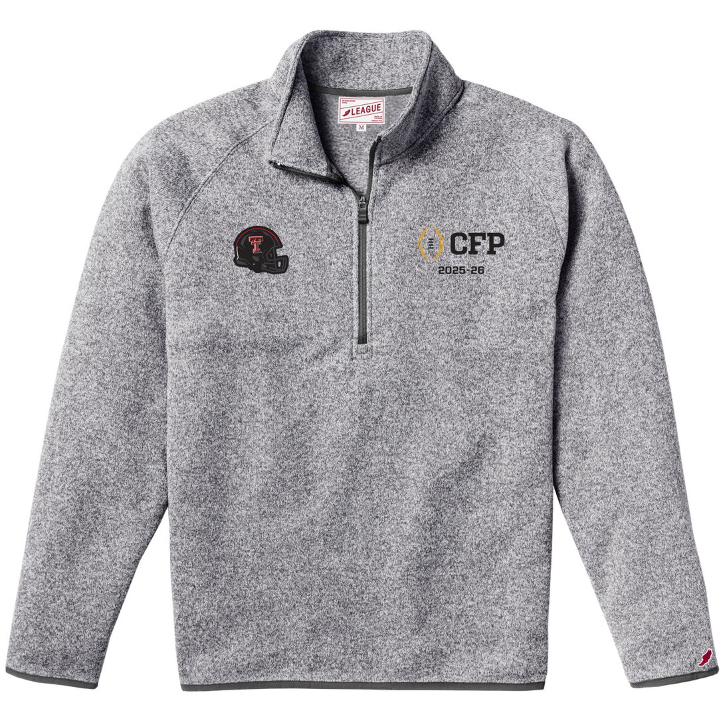 Texas Tech 2025 CFP - 1/4 Zip - Rally Mode - Grey