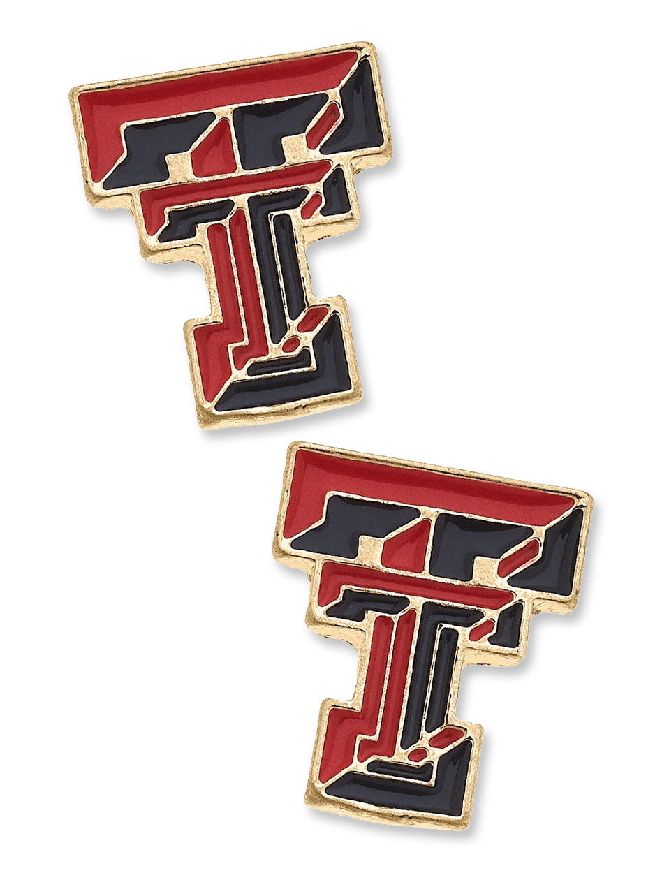Texas Tech Double T Enamel Stud Earrings – Red Raider Outfitter