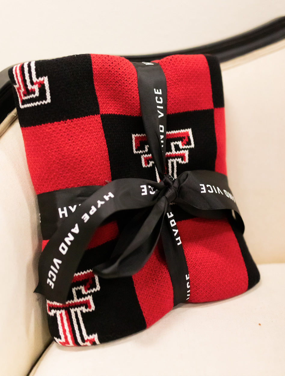 Texas Tech Hype & Vice Double T Intarsia Blanket