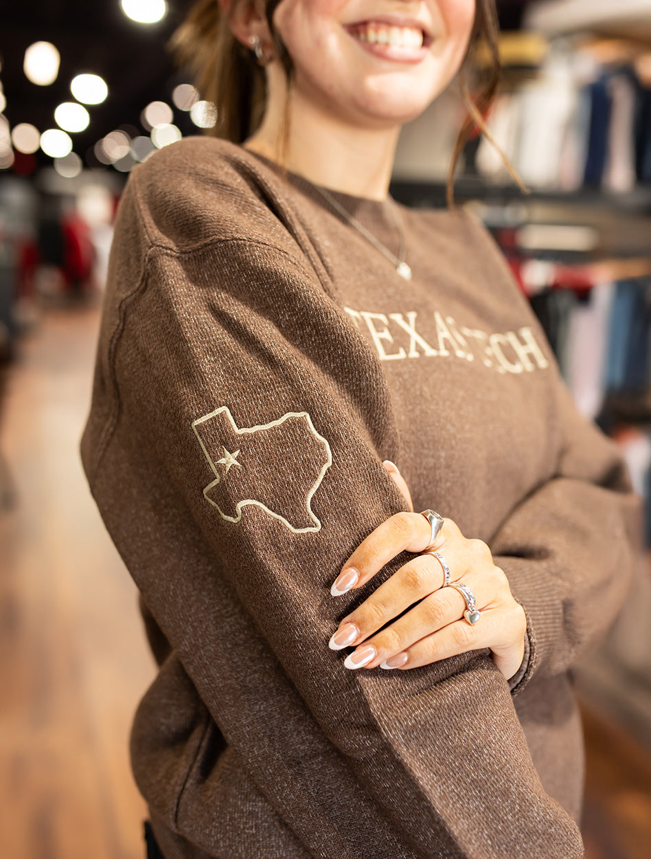 Texas Tech "Nantucket" Knit Crew Sweatshirt