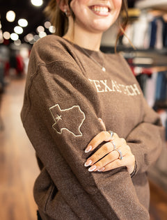 Texas Tech "Nantucket" Knit Crew Sweatshirt