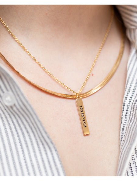 Shelby & Grace Texas Tech “Kona” Pendant 2 Tiered Necklace
