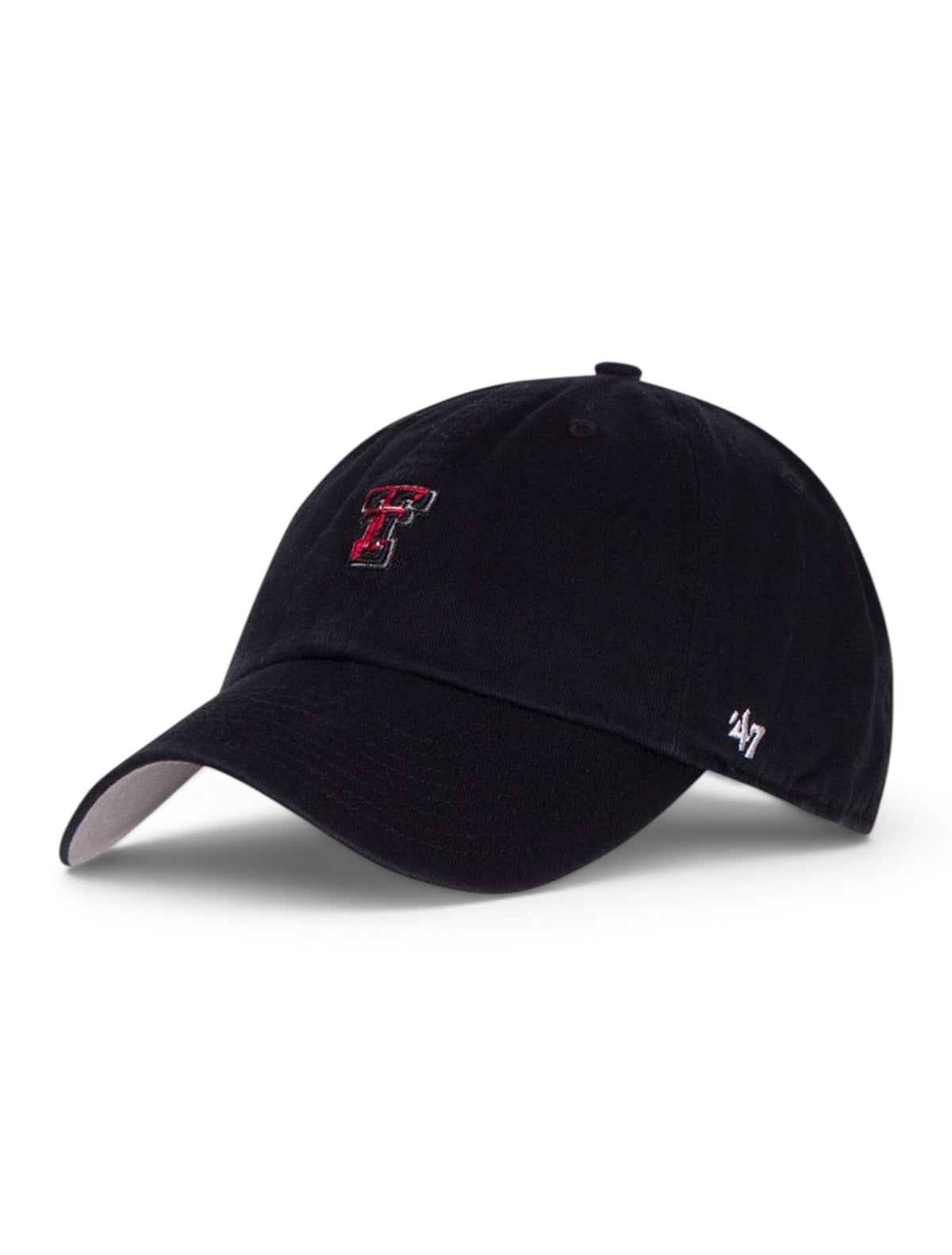 47 Brand Texas Tech "Abate" Mini Double T on Adjustable Cap – Black front view