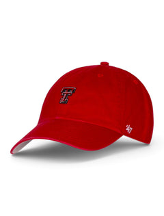 47 Brand Texas Tech "Abate" Mini Double T on Adjustable Cap – Red front view
