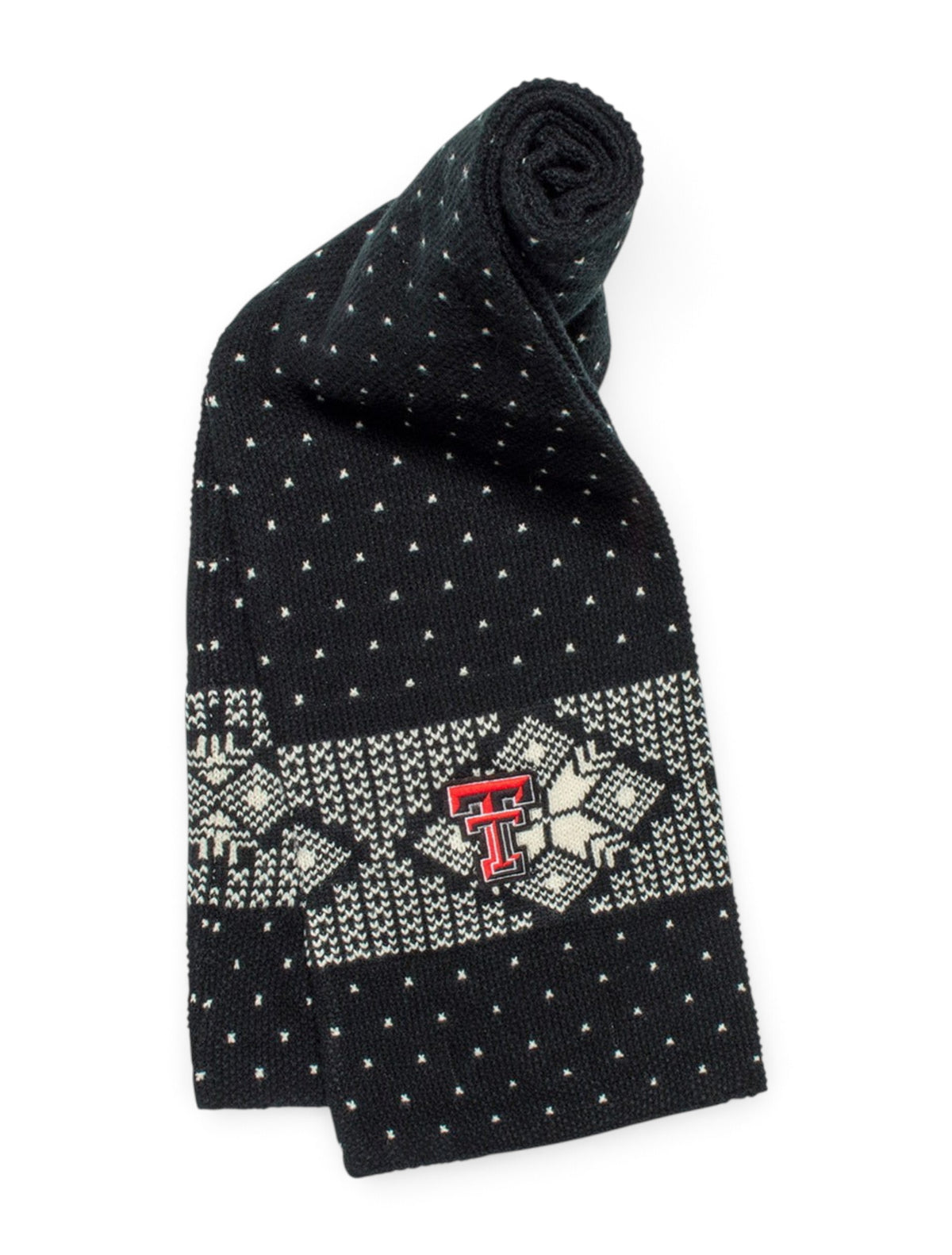 47 Brand Texas Tech "Catamount" Black & White Scarf – Front view