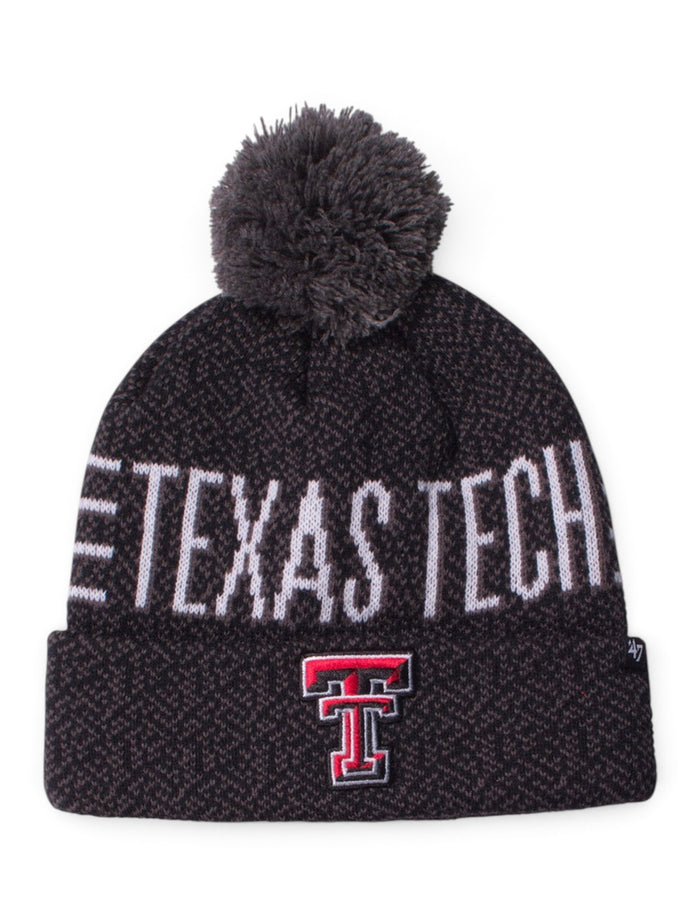 47 Brand Texas Tech "Charcoal Puff" Beanie – Front view