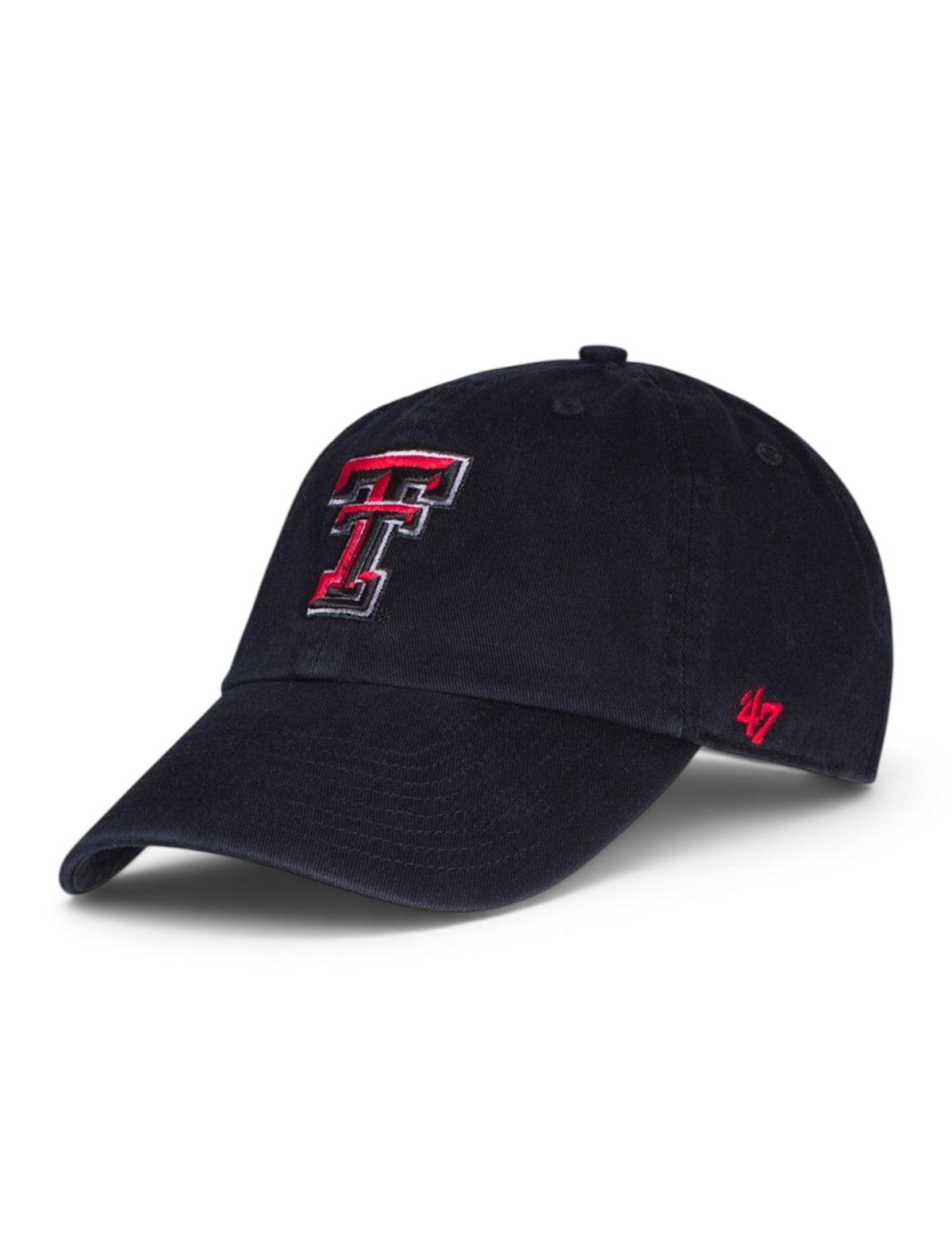 47 Brand Texas Tech "Clean Up" Adjustable Cap – Black front view