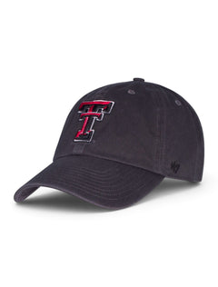 47 Brand Texas Tech "Clean Up" Adjustable Cap – Charcoal front view