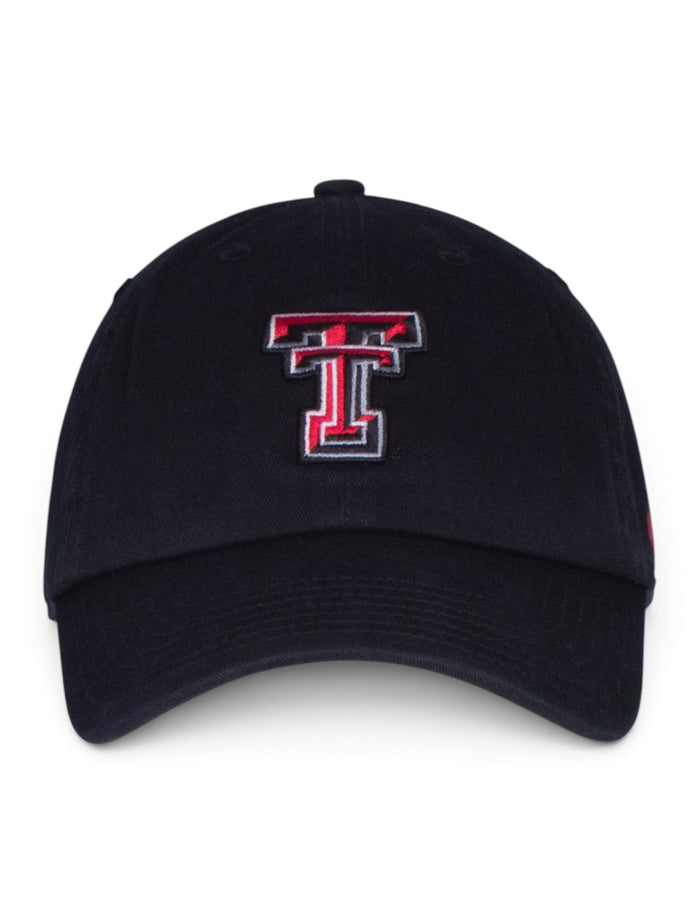 47 Brand Texas Tech "Clean Up" YOUTH Adjustable Strap – Black front view