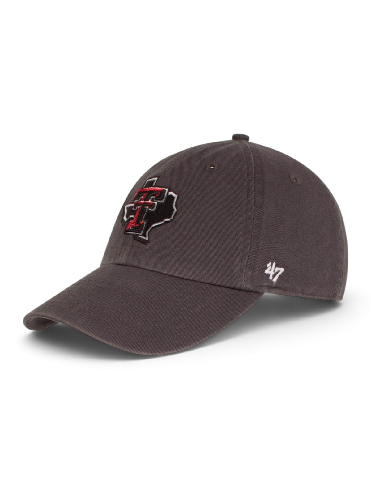 47 Brand Texas Tech Lone Star Pride Adjustable Cap – Charcoal front view