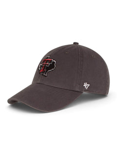 47 Brand Texas Tech Lone Star Pride Adjustable Cap – Charcoal front view