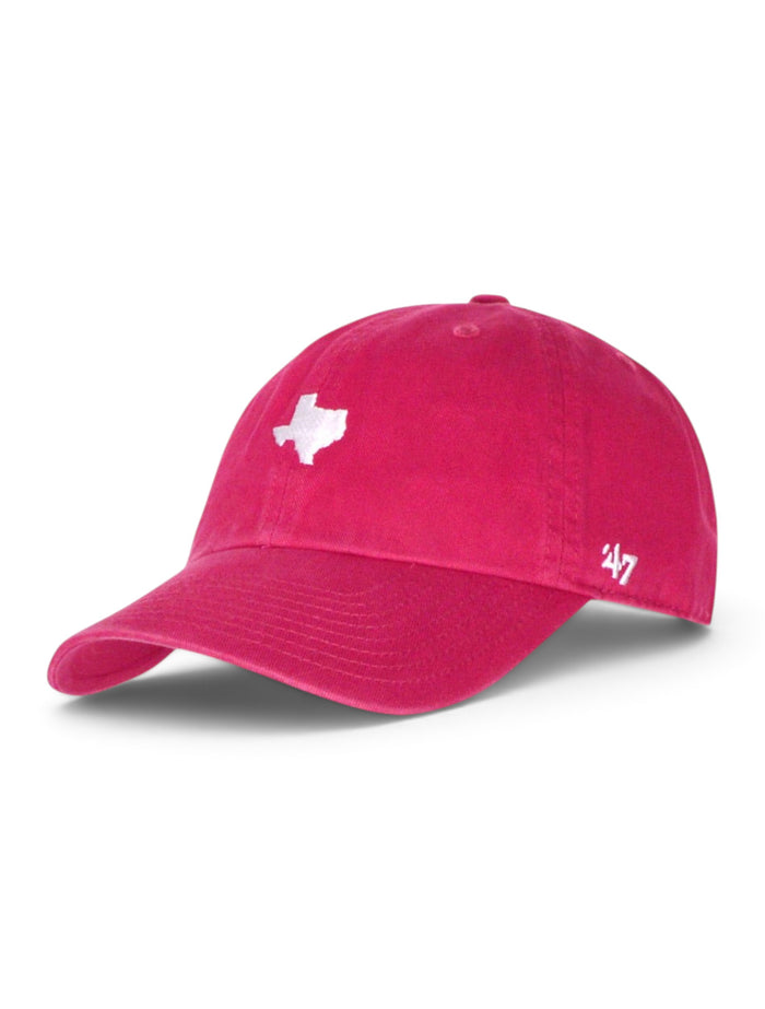 47 Brand Texas Tech Red Raiders "Centerfield" Clean Up Women's Adjustable Cap – Raspberry front view