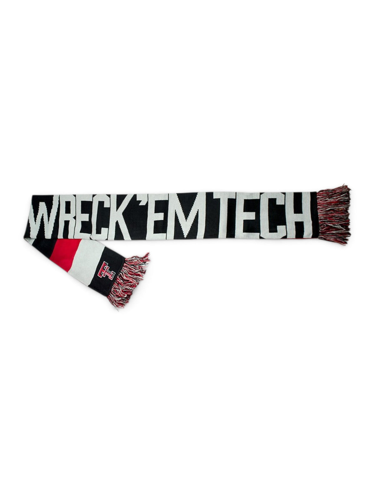 47 Brand Texas Tech Reversible Baker Red, Black & Grey Scarf – Detail