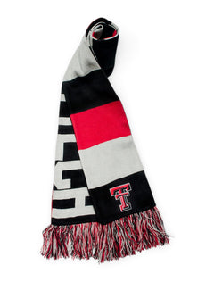 47 Brand Texas Tech Reversible Baker Red, Black & Grey Scarf – Front view