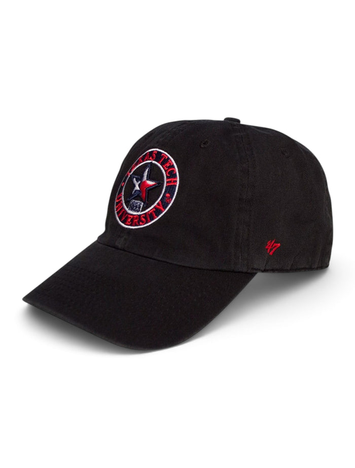 47 Brand Texas Tech Star Seal Adjustable Cap – Black front view