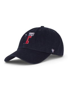 47 Brand Texas Tech Texas Flag Double T Adjustable Cap – Navy front view