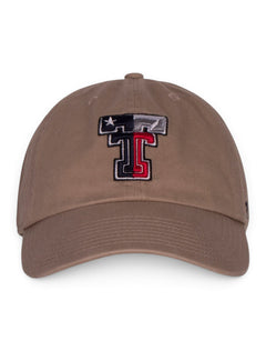 47 Brand Texas Tech Texas Flag Double T Adjustable Cap – Tan back view
