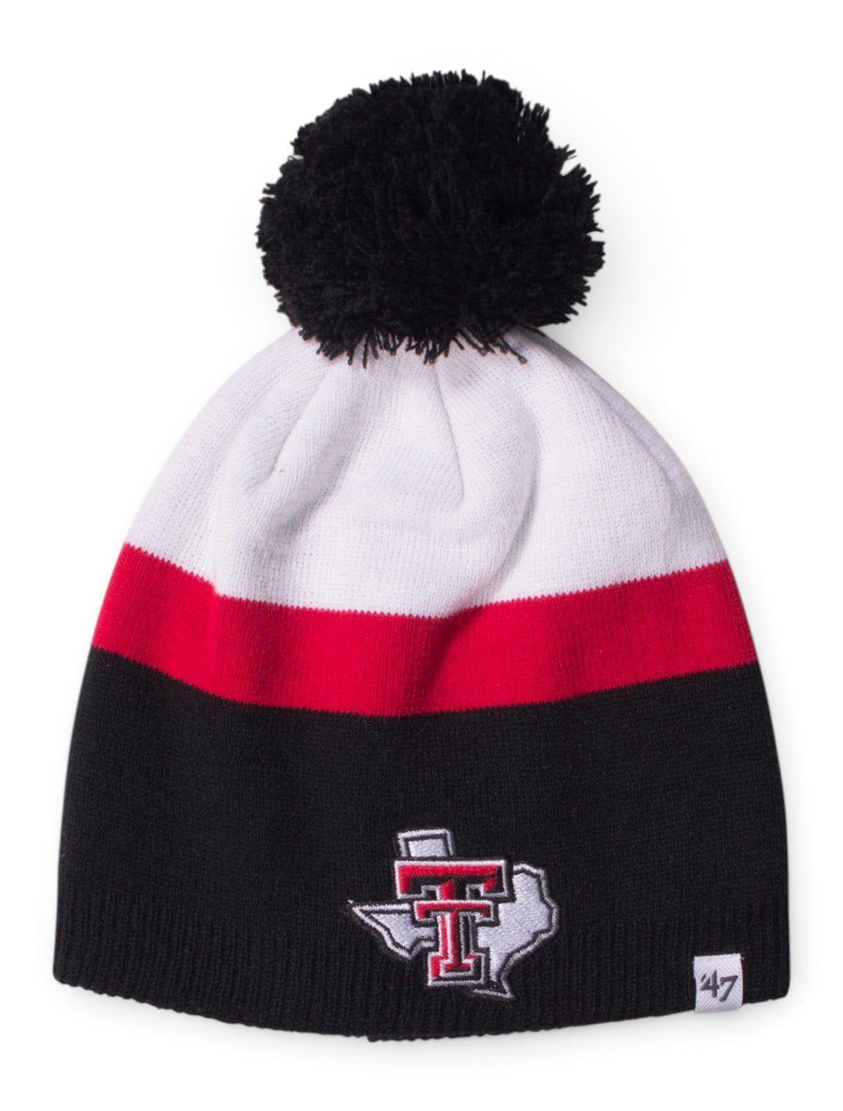 47 Brand Texas Tech "Texas Pride" Team Colors YOUTH Knit Cap – Front view