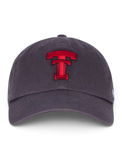 47 Brand Texas Tech Throwback Double T "Calvin" Adjustable Cap – Charcoal back view