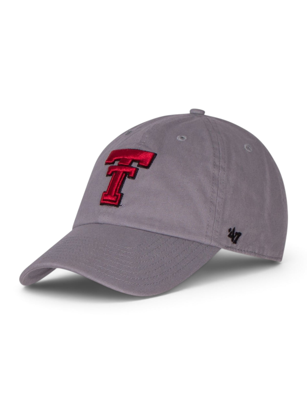 47 Brand Texas Tech Throwback Double T "Calvin" Adjustable Cap – Grey front view
