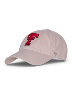 47 Brand Texas Tech Throwback Double T "Calvin" Adjustable Cap – Ivory front view