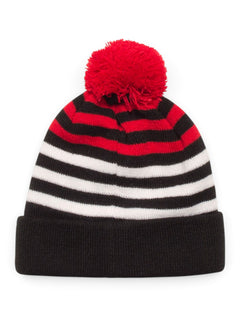 47 Brand Texas Tech "Yipes" YOUTH Black, Red & White Beanie – Side view