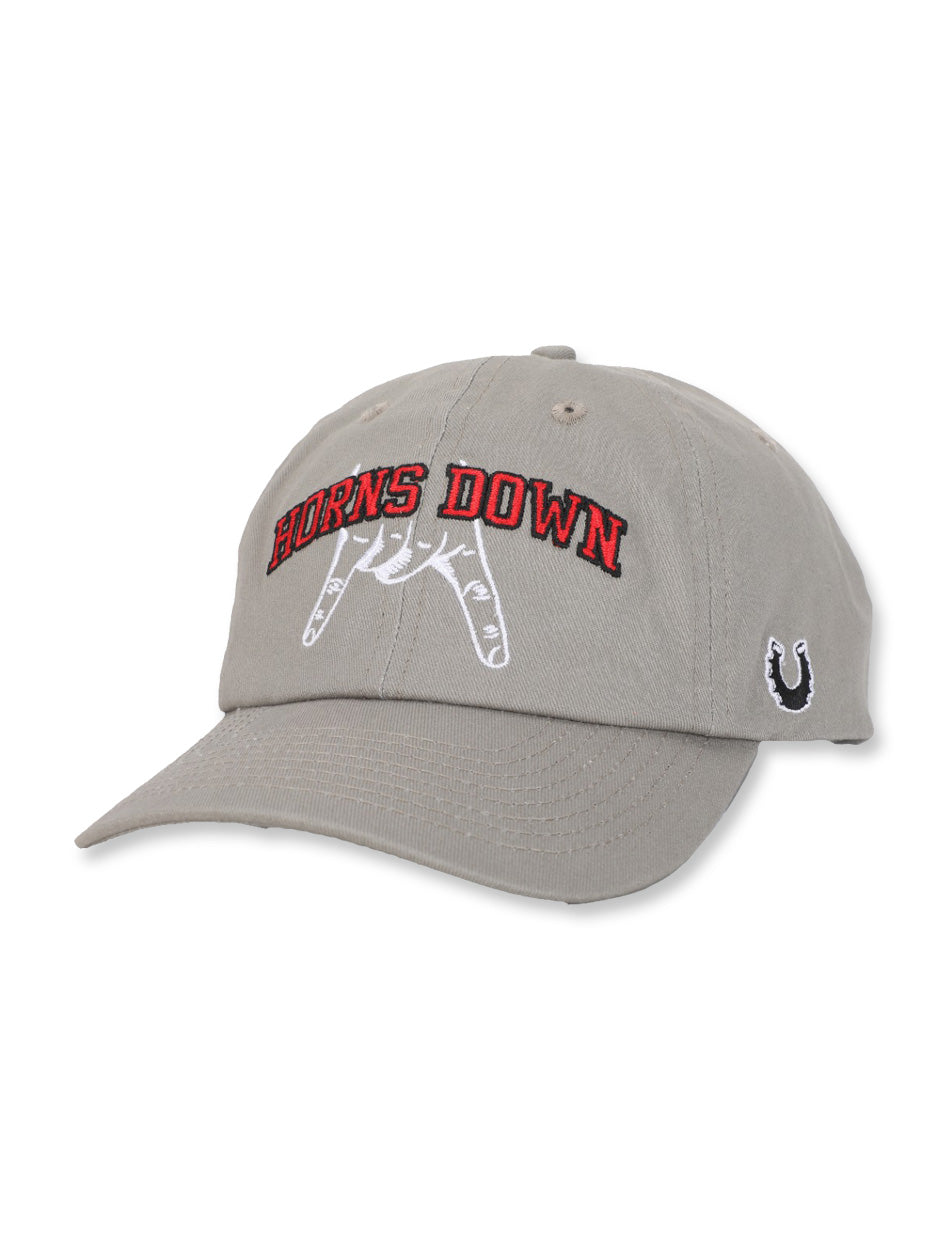 Dark Horse "Horns Down" Adjustable Grey Cap