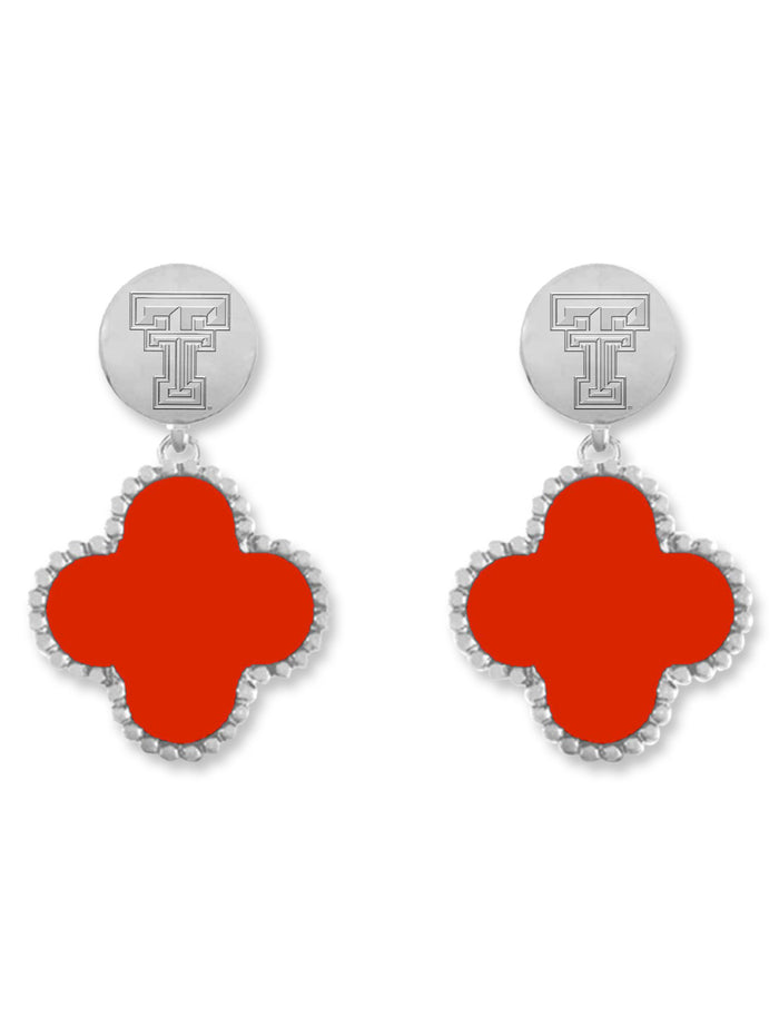 Texas Tech Red Raiders Clover Dangle Earrings