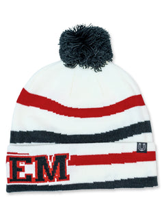 Texas Tech Dark Horse "Tech Street" Pom White Beanie